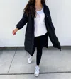 Blakeley Cozy Up Long Puffer Jacket In Black In Black