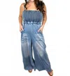 Blakeley Denim Crush Jumpsuit In Blue In Blue