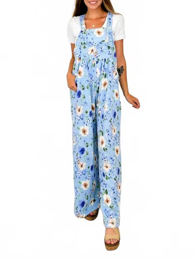 Blakeley Escape Into The Music Ribbed Overalls In Blue