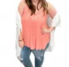 Blakeley Flowy Leni Lace Tank Top In Coral In Pink