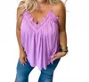 Blakeley Flowy Leni Lace Tank Top In Purple In Purple