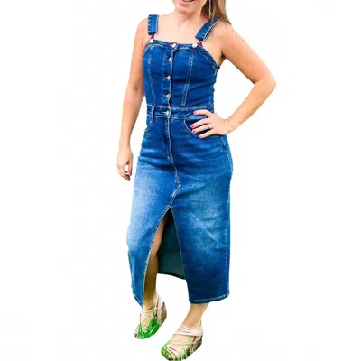 Blakeley Frankie Overall Denim Dress In Blue