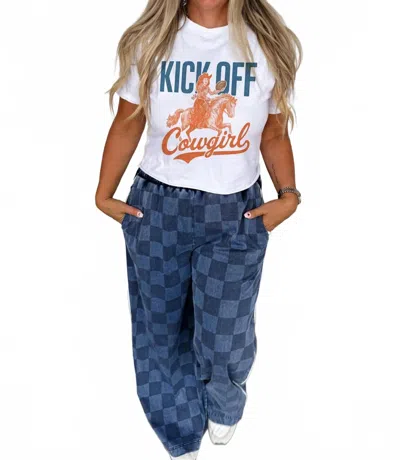 Blakeley Game Day Kick Off Cowgirl Tee In White