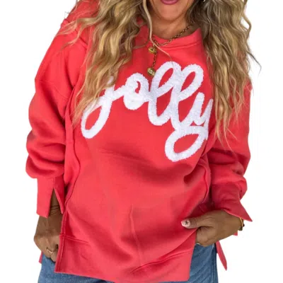 Blakeley Jolly Holiday Pullover In Festive Red