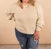 Blakeley Laurel Oversized Knit Sweater In Cream In White