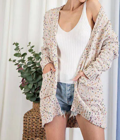 Blakeley Miley Dot Cardigan In Cream