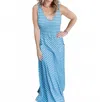 Blakeley Newport Coast Stripe Dress In Teal/blue In Multi