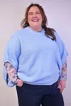 Blakeley Spring Pullover Meg Poncho In Blue In Blue