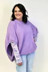 Blakeley Spring Pullover Meg Poncho In Purple In Red