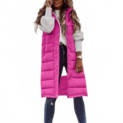 Blakeley The Kendall Puffer Vest In Neon Pink