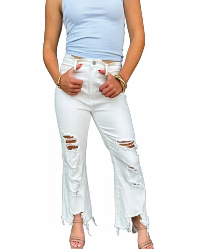 Blakeley Urban Distressed Crop Jean In White