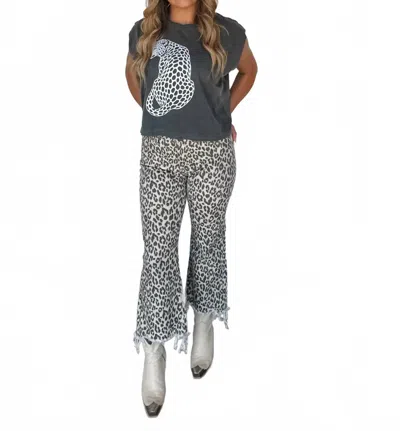 Blakeley Urbane Cropped Pants In Cheetah In Gray
