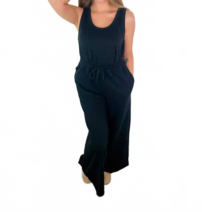 Blakeley Where It Begins Cotton Blend Wide Leg Jumpsuit In Black