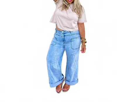 Blakely Clover Front Pocket Jeans - Plus In Blue In Multi
