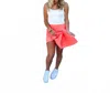 Blakely Ivy League Tennis Skort In Neon Coral In Red