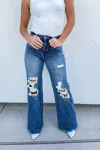 Blakely Medium Wash Distressed Jeans In Multi
