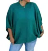 Blakely Meg Pullover Poncho In Teal In Multi