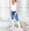 Blakely Roxy Lace Top In White