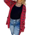 Blakely Stripe Miley Dot Cardigans In Red In Red