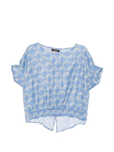Blaklace All-over Graphic Print Blouse In Blue