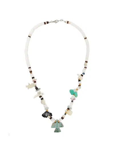 Blaklace Animal Beaded Necklace In White