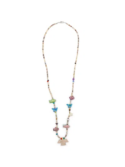 Blaklace Animal Charm Beaded Necklace In Neutral