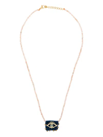 Blaklace Bead Embellishment Necklace In Pink