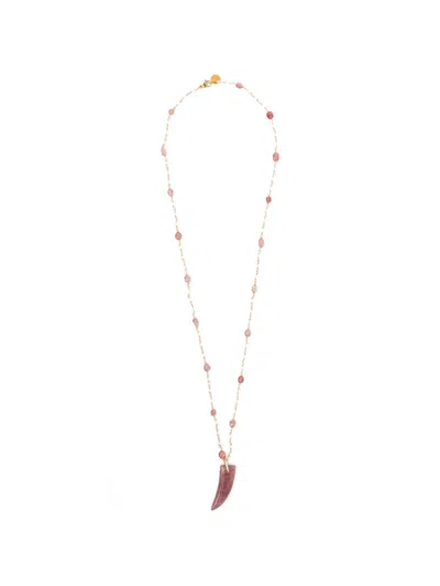 Blaklace Beaded Pendant Necklace In Gold