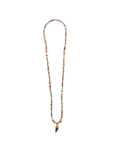 Blaklace Beaded Pendant Necklace In White