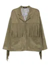 Blaklace Boho-fringe Jacket In Green