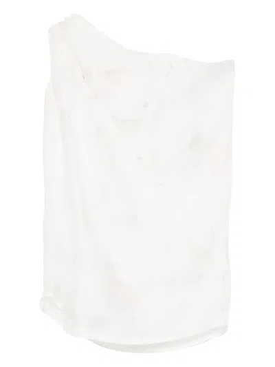 Blaklace Butterfly One-shoulder Top In White