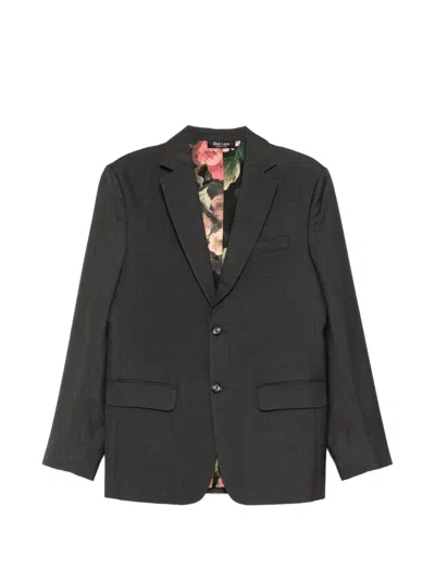 Blaklace Button Single-breasted Blazer In Black
