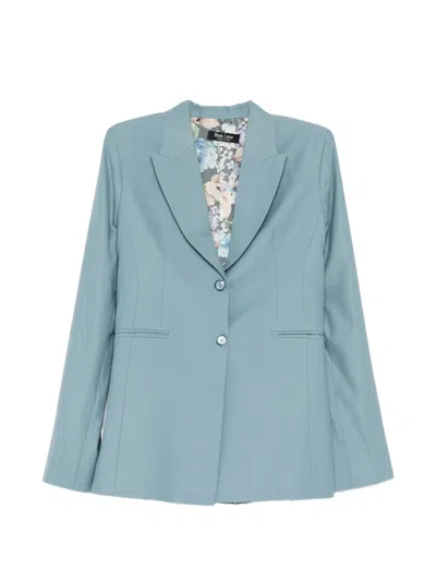 Blaklace Button-up Blazer In Blue