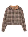 Blaklace Checked Hoodie In Brown
