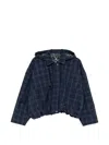 Blaklace Collared Check Jacket In Blue