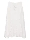 Blaklace Cotton Skirt In White