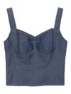 Blaklace Denim Tank Top In Blue