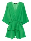 Blaklace Draped Dress In Green