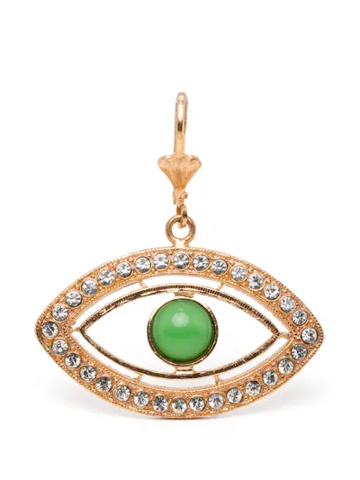 Blaklace Embellished Eye Shape Earrings In Yellow