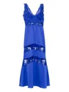 Blaklace Floral Lace Dress In Blue