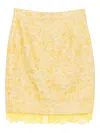 Blaklace Floral Lace Skirt In Yellow