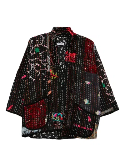 Blaklace Floral Patchwork Jacket In Black
