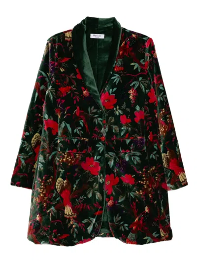 Blaklace Floral Print Jacket In Green