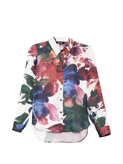 Blaklace Floral Printed Shirt In White