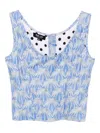 Blaklace Graphic-print Tank Top In Blue