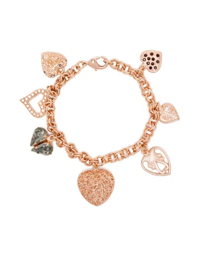 Blaklace Heart Charm Bracelet In Gold