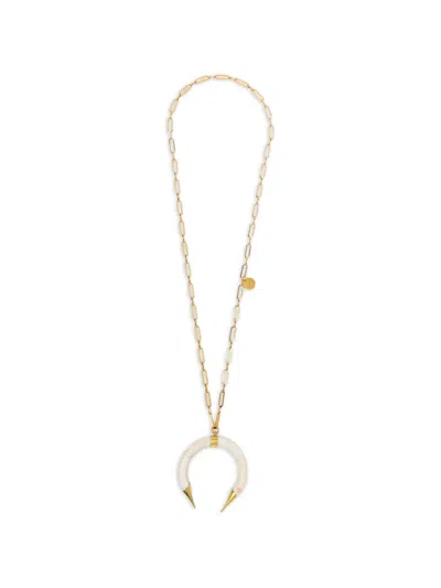 Blaklace Horseshoe Pendant Necklace In Gold