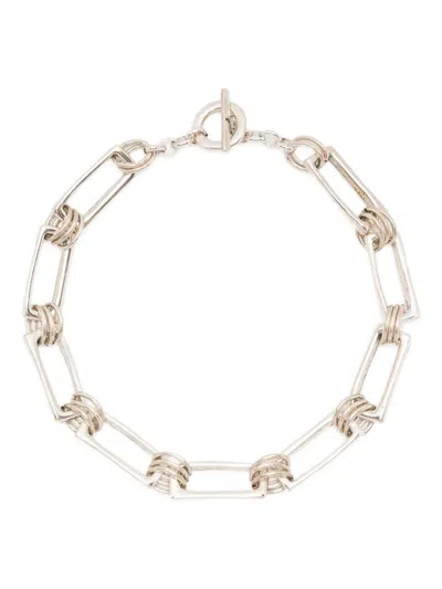 Blaklace Interlocking Charm Necklace In Silver