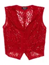 Blaklace Lace Tank Top In Red