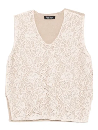 Blaklace Lace V-neck Top In Pink